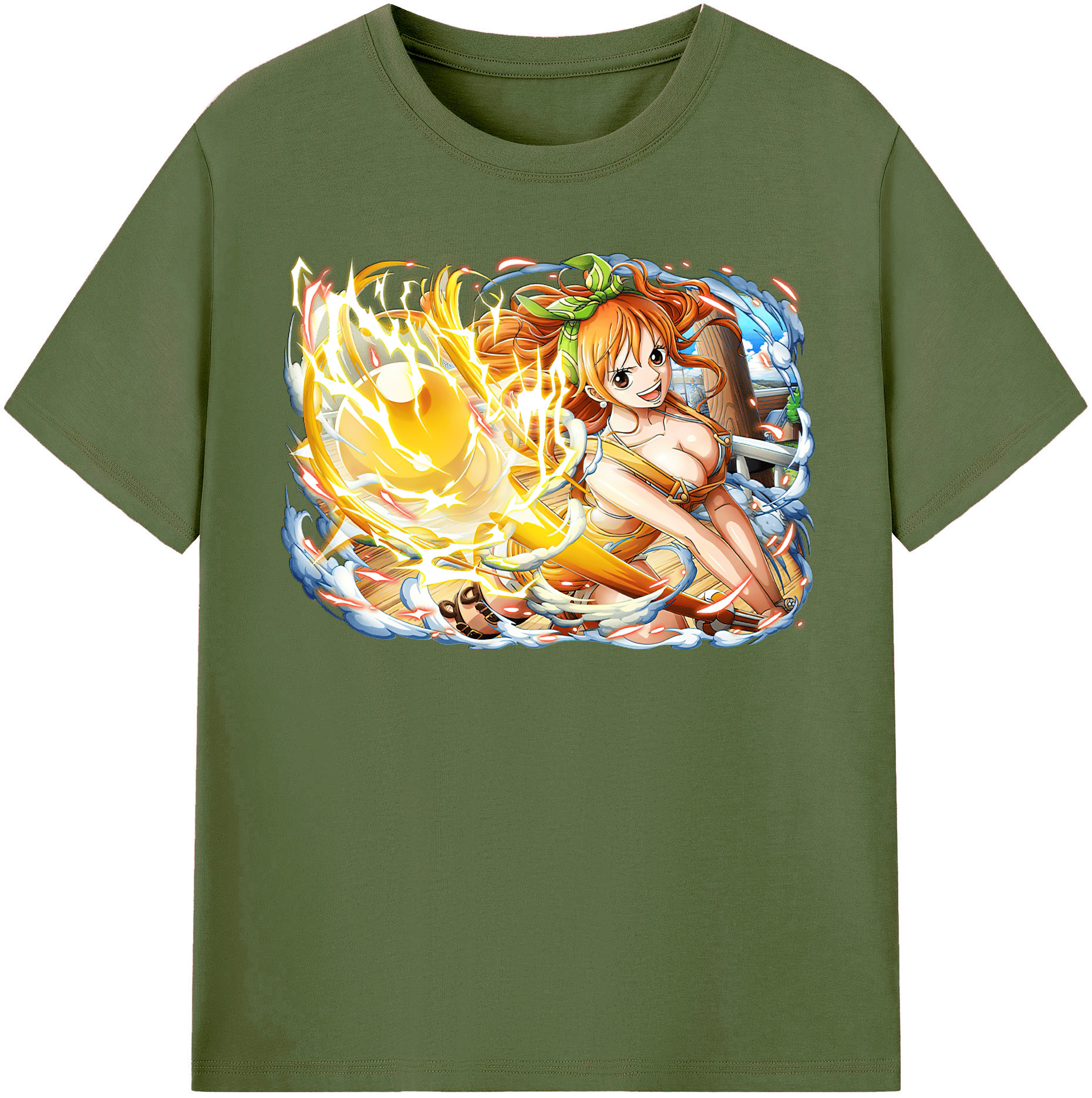 ワンピース ナミ ONE PIECE Nami 綿100％半袖Tシャツ（フロントプリント）
